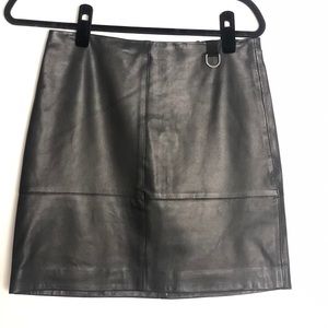 Kenneth Cole leather mini skirt in black- Size XS